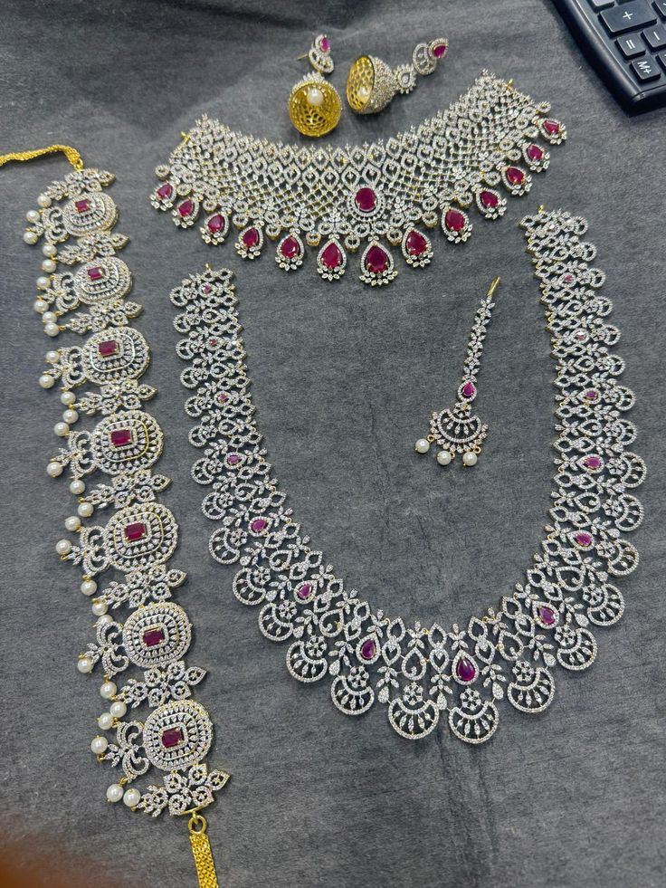 Cystal Stone Designer Jewellery Combo For You