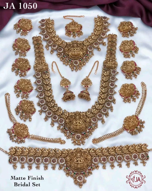 Pinky Super Gold Designer Jewellery Combo Set